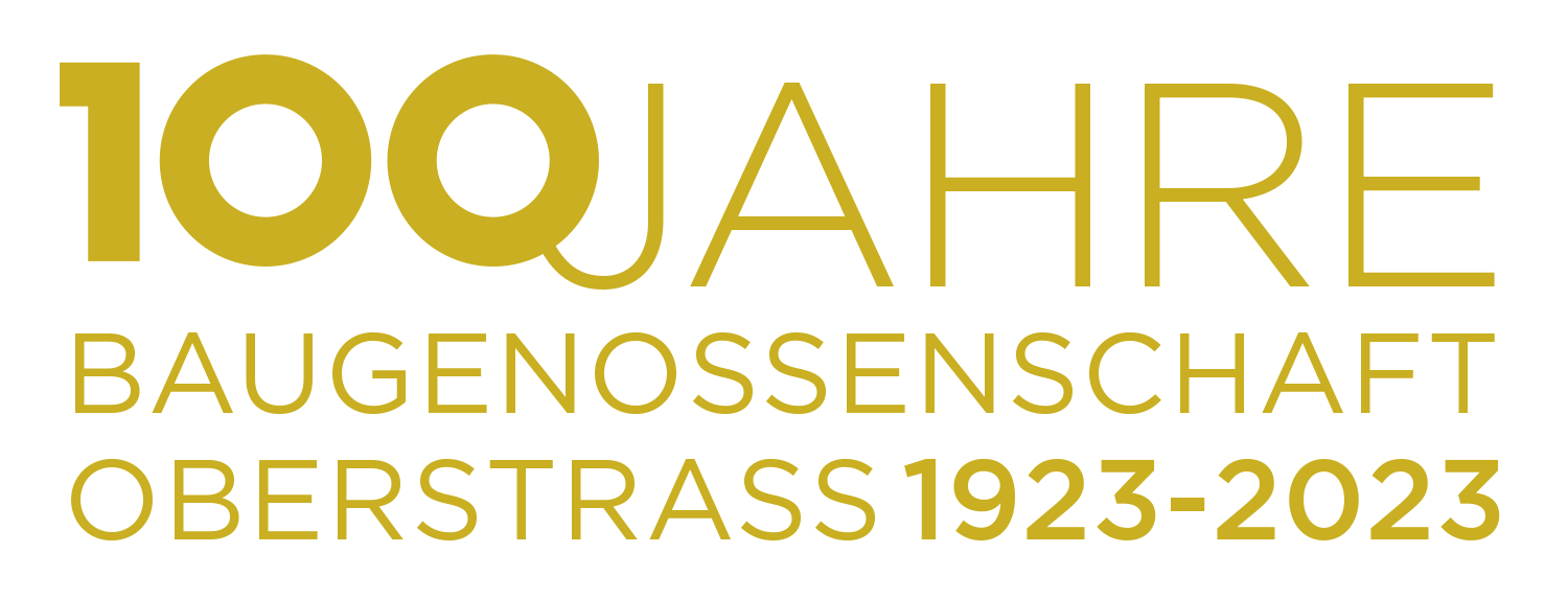 Baugenossenschaft Oberstrass 100 Jahr Jubiläum 2023  Logo